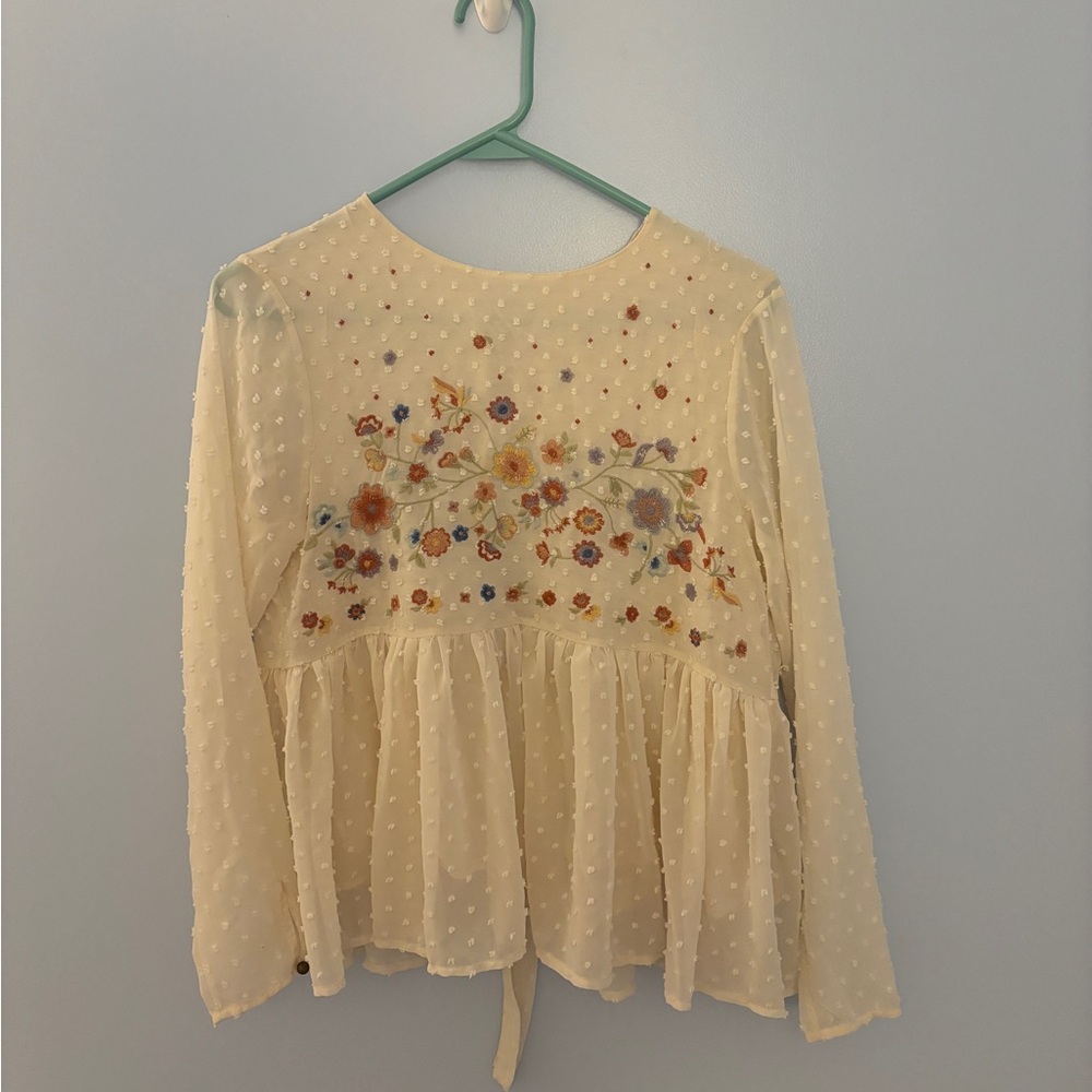 Small Altar’d State Bohemian Long Sleeve Flow, Flower, Embroidery Fall Spring